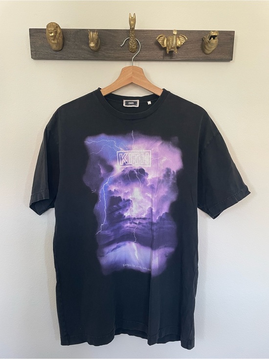 Kith Other - Kith Black Short-Sleeve Tee with Purple Lightning Cloud Graphic